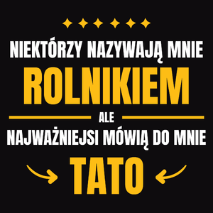 Tata Rolnik - Męska Koszulka Czarna