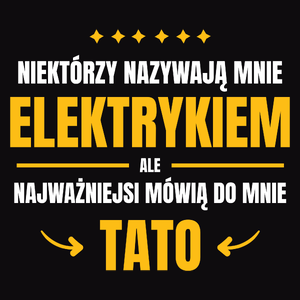 Tata Elektryk - Męska Koszulka Czarna