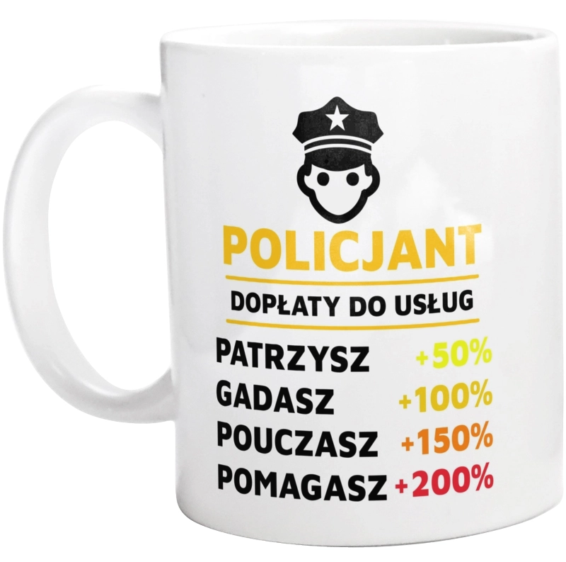 Dopłaty Do Usług Policjant - Kubek Biały