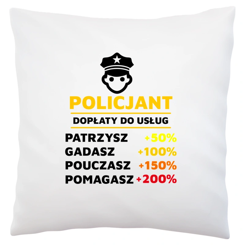 Dopłaty Do Usług Policjant - Poduszka Biała