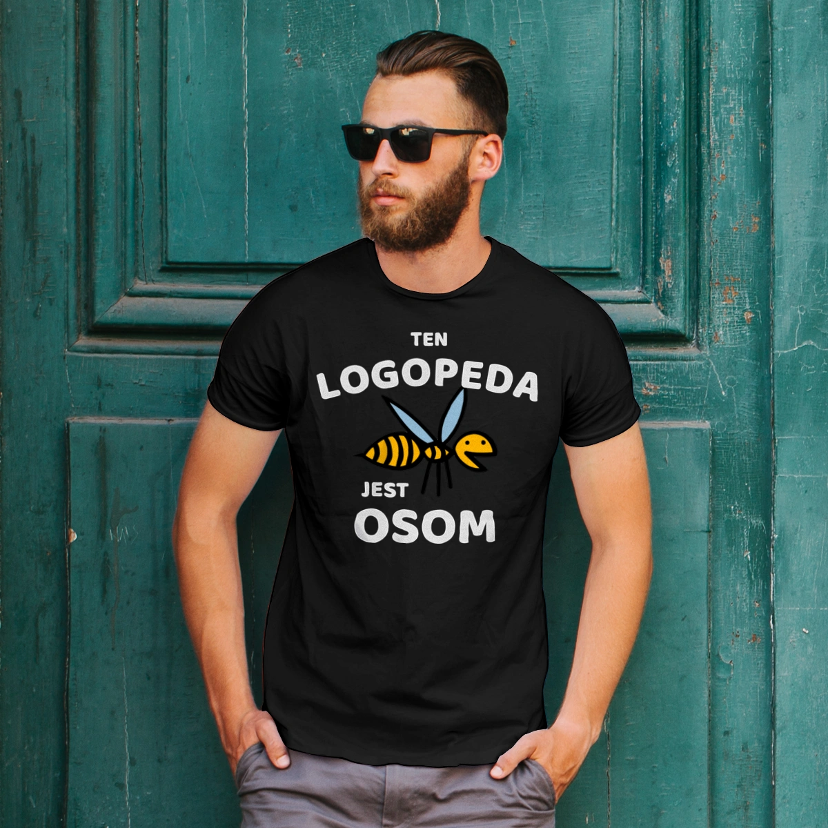 Ten Logopeda Jest Osom Awesome - Męska Koszulka Czarna