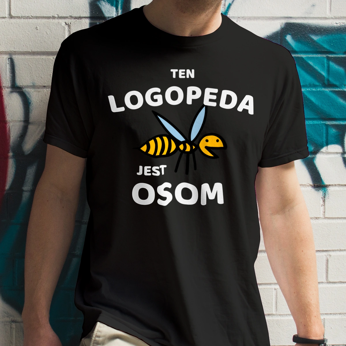 Ten Logopeda Jest Osom Awesome - Męska Koszulka Czarna