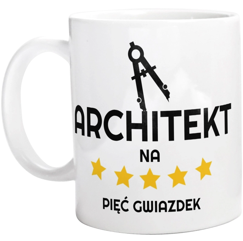 Architekt Na 5 Gwiazdek - Kubek Biały