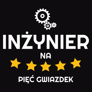 Inżynier Na 5 Gwiazdek - Męska Koszulka Czarna