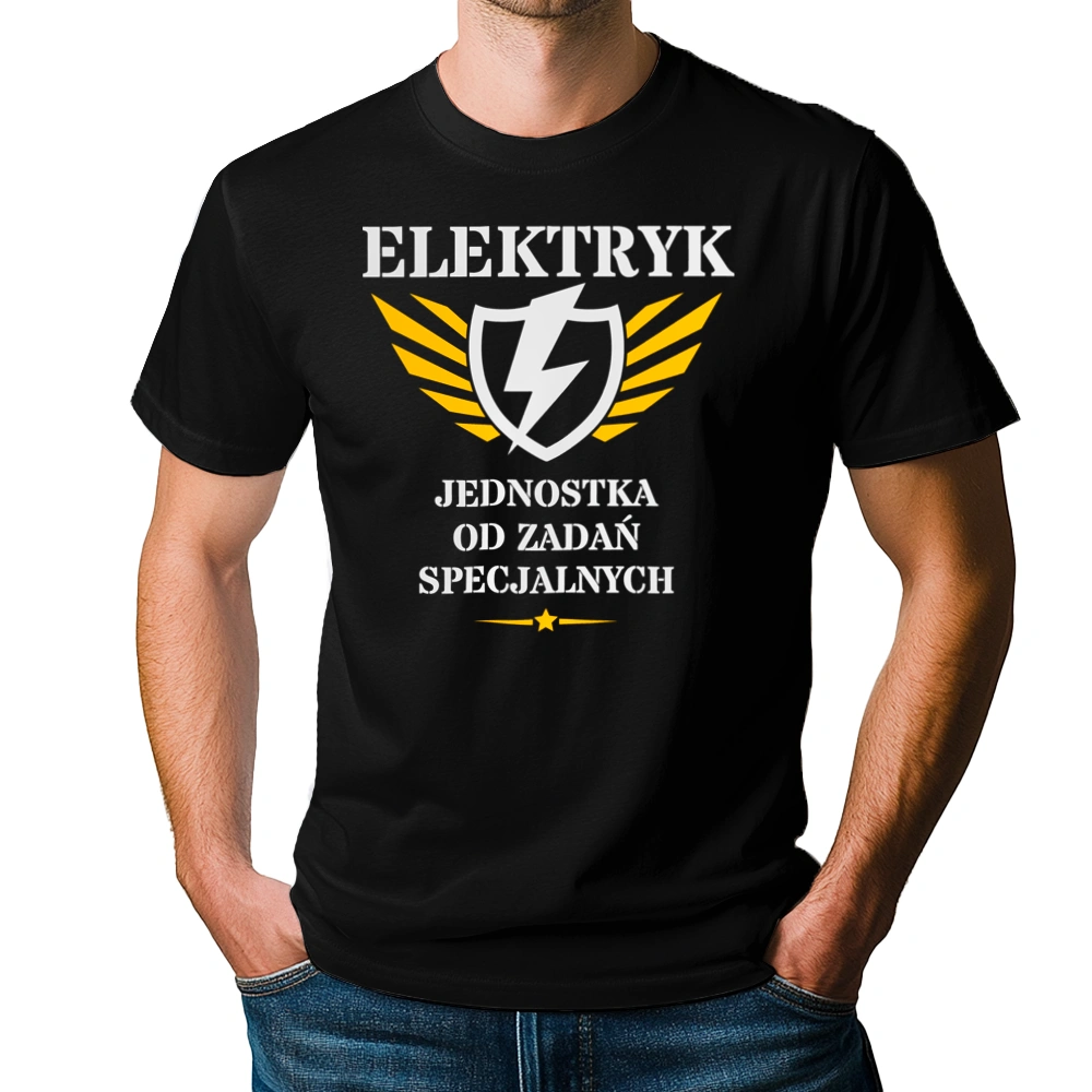 Elektryk Jednostka Od Zadań Specjalnych - Męska Koszulka Czarna