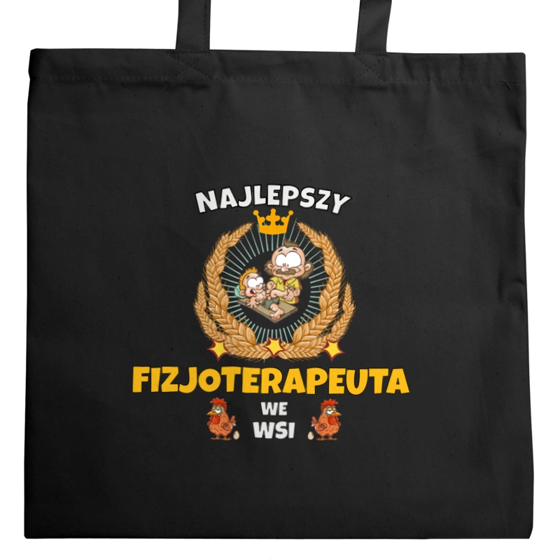 Najlepszy Fizjoterapeuta We Wsi - Torba Na Zakupy Czarna