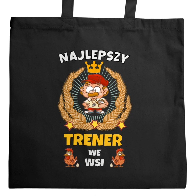 Najlepszy Trener We Wsi - Torba Na Zakupy Czarna