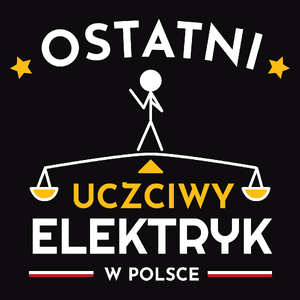 Ostatni uczciwy elektryk w polsce - Męska Koszulka Czarna