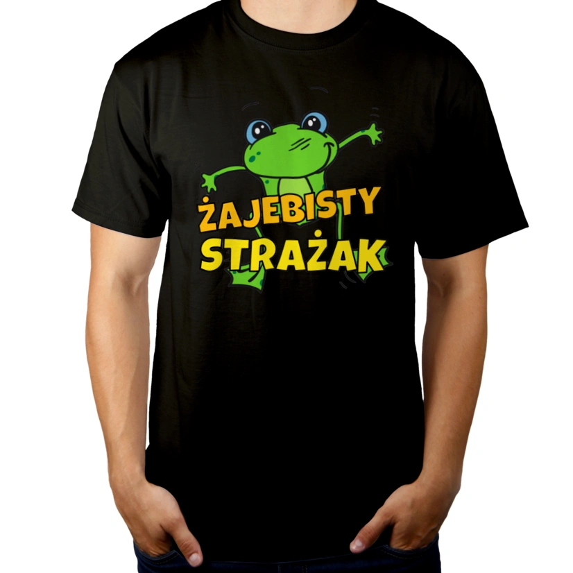 Żajebisty strażak - Męska Koszulka Czarna