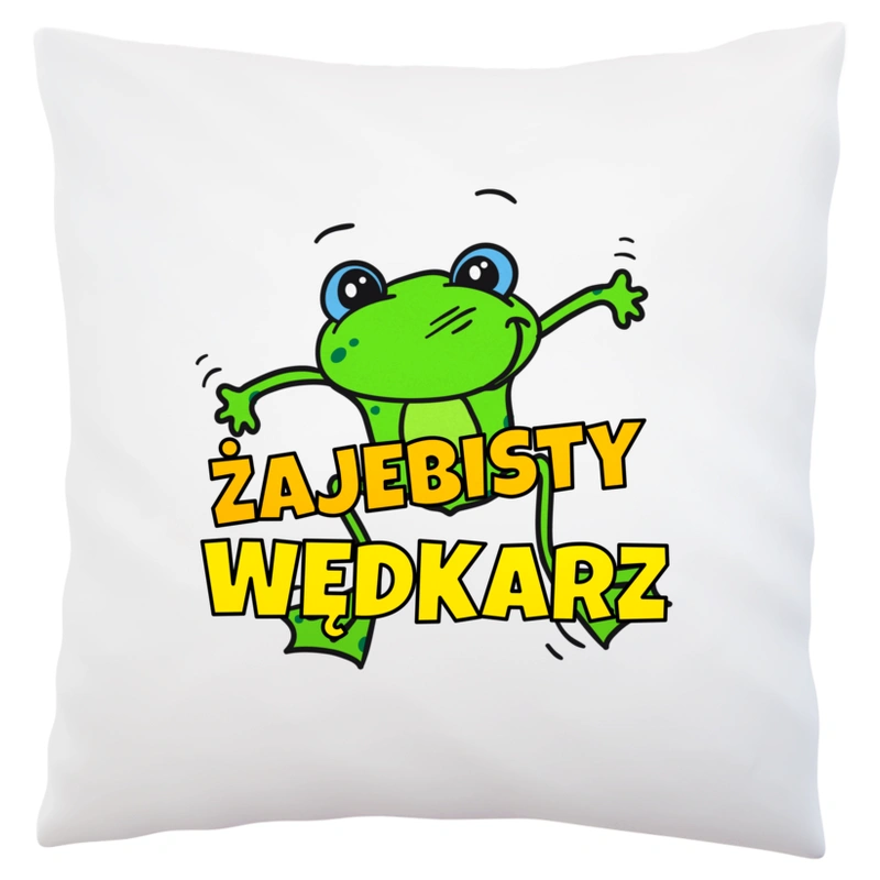 Żajebisty Wędkarz - Poduszka Biała