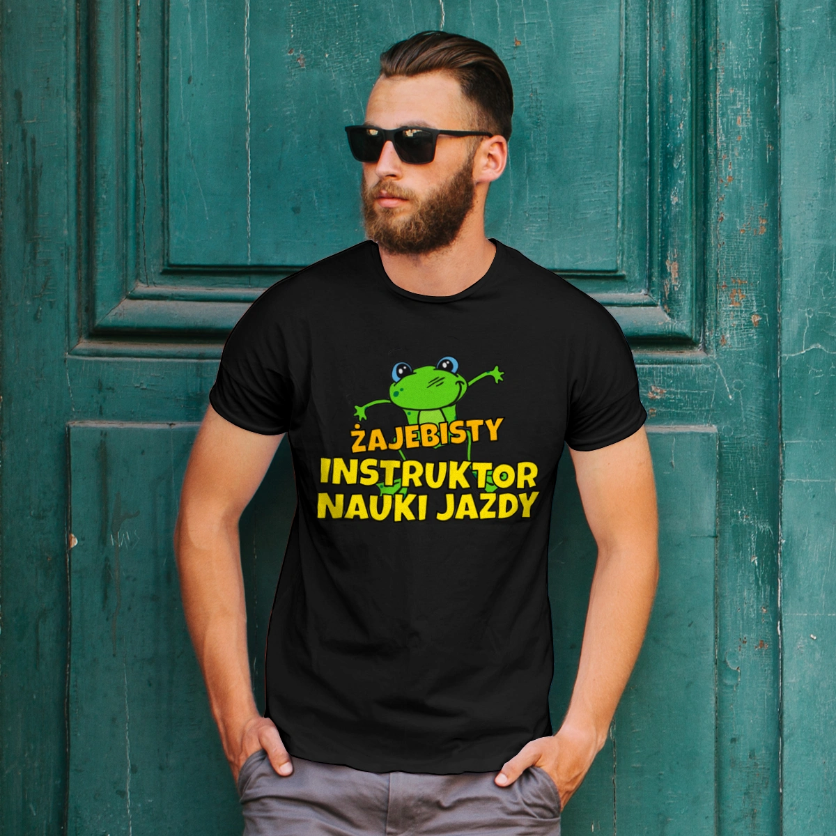 Żajebisty Instruktor Nauki Jazdy - Męska Koszulka Czarna