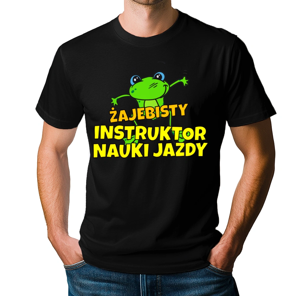 Żajebisty Instruktor Nauki Jazdy - Męska Koszulka Czarna