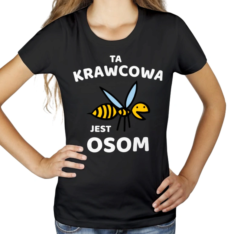 Ta krawcowa jest osom awesome - Damska Koszulka Czarna