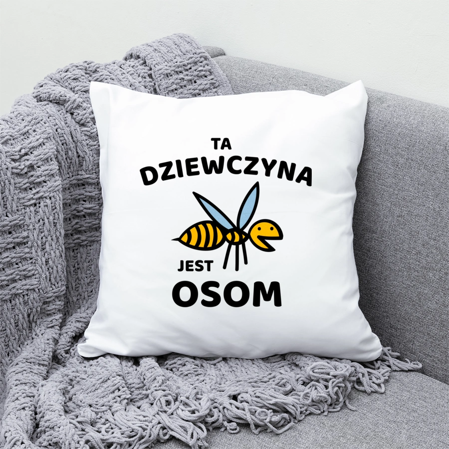 Ta dziewczyna jest osom awesome - Poduszka Biała