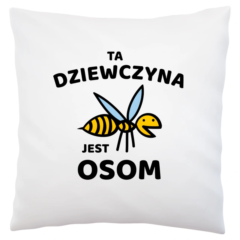 Ta dziewczyna jest osom awesome - Poduszka Biała