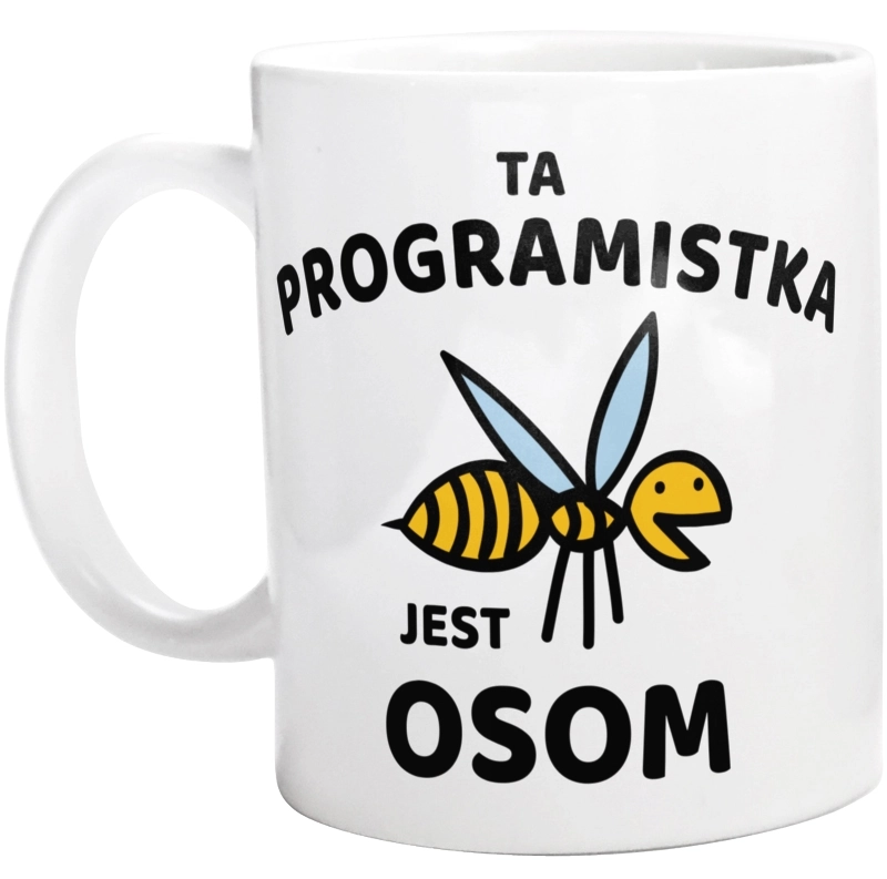 Ta programistka jest osom awesome - Kubek Biały