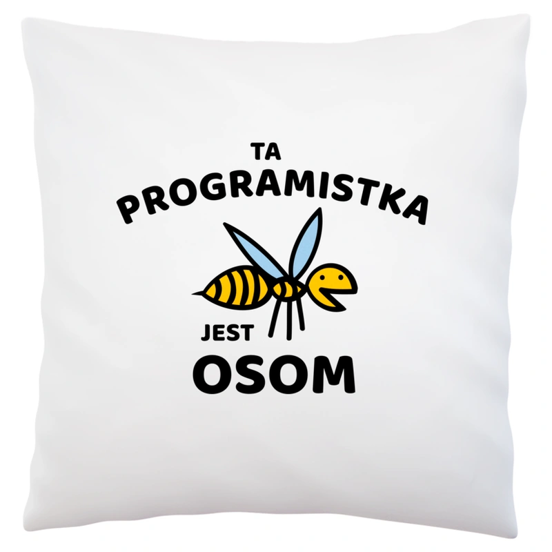 Ta programistka jest osom awesome - Poduszka Biała