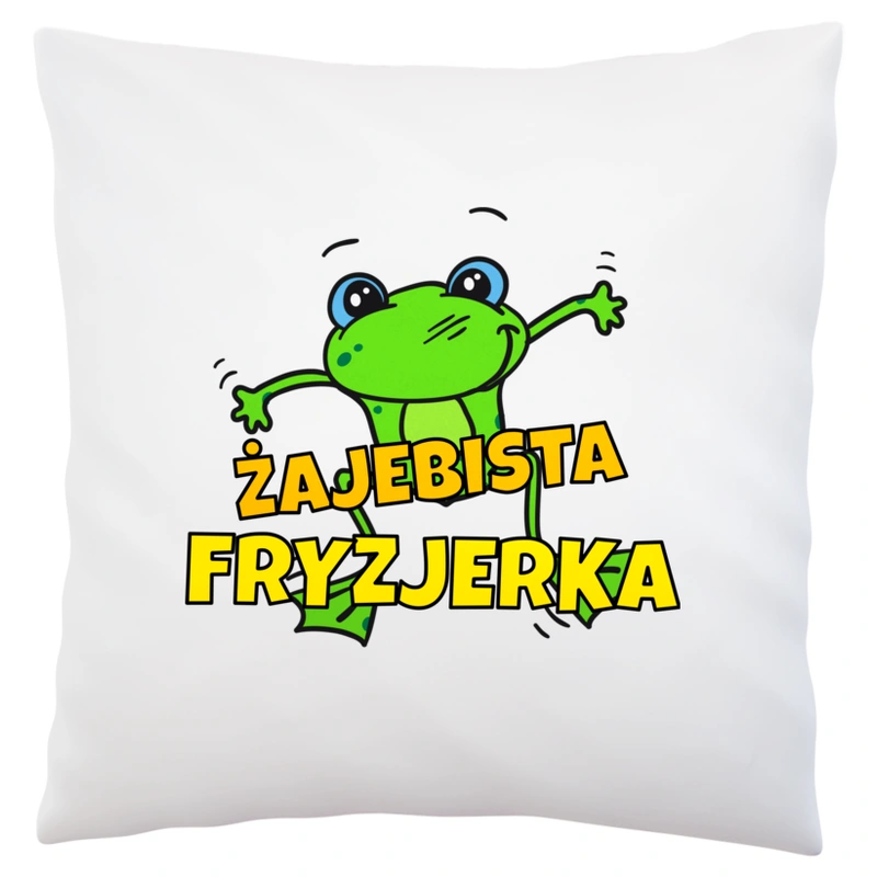 Żajebista fryzjerka - Poduszka Biała