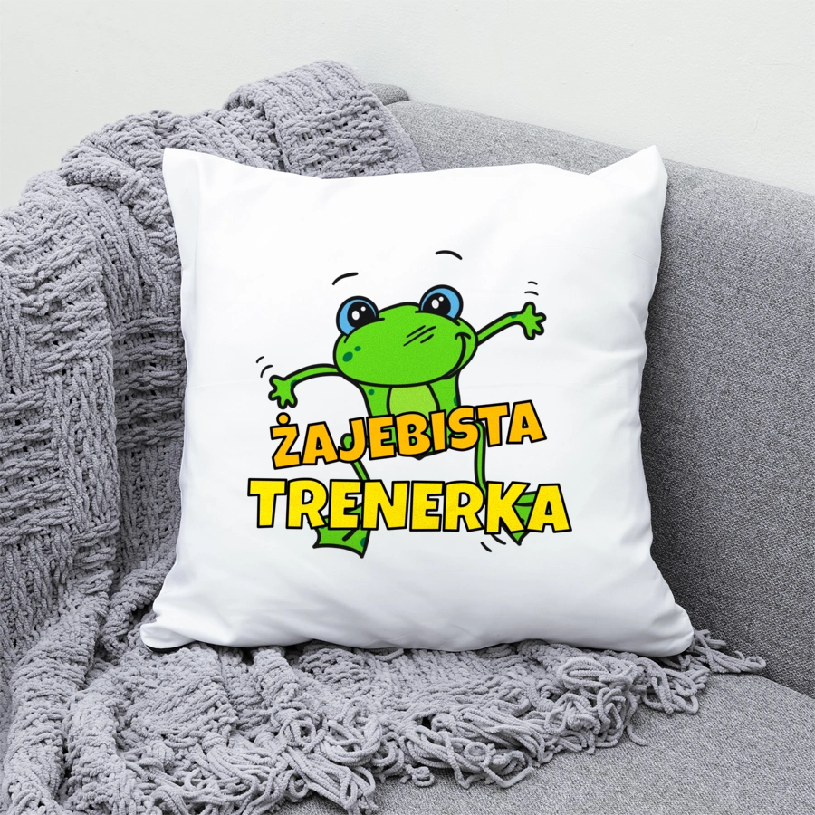 Żajebista trenerka - Poduszka Biała