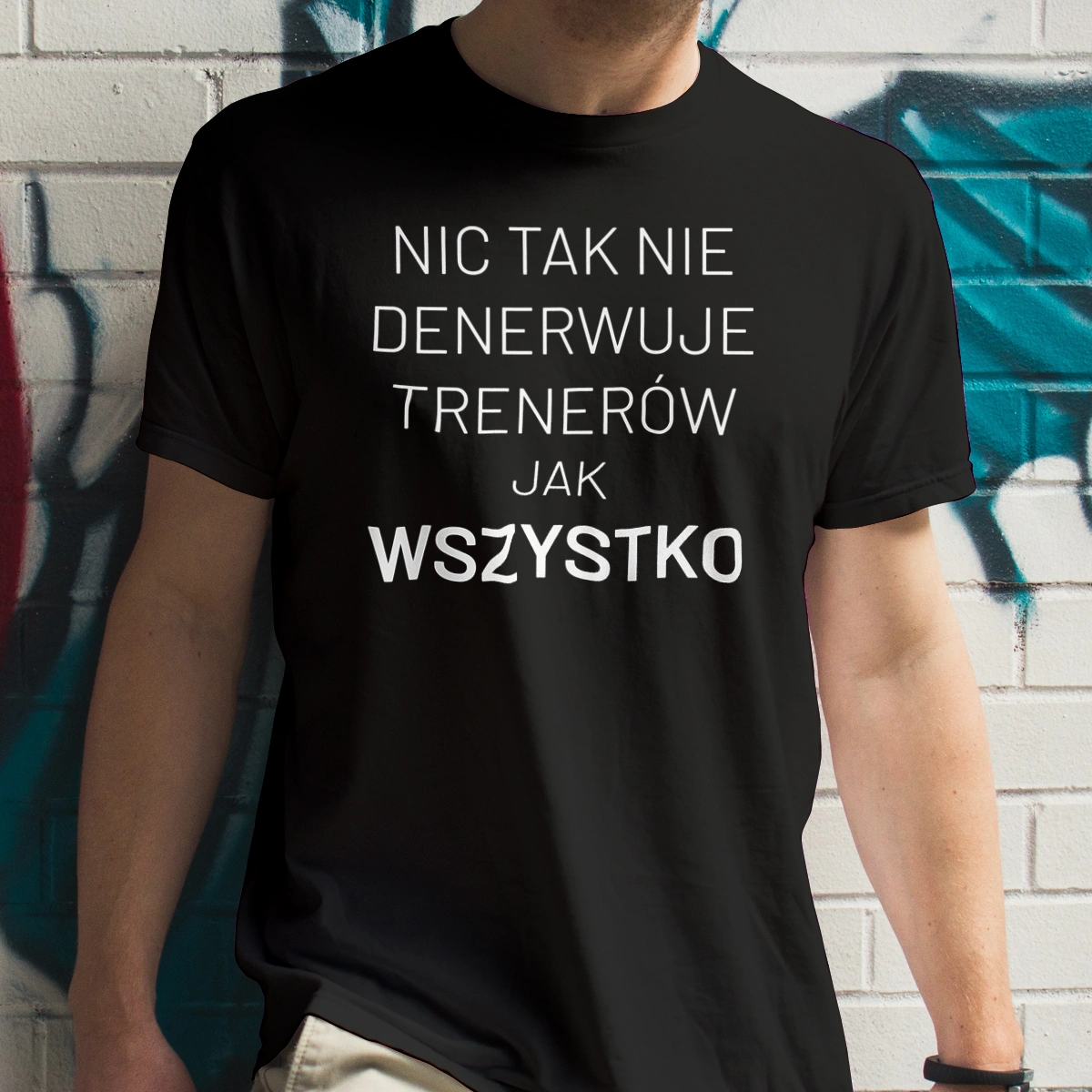 Nic Tak Nie Denerwuje Trenerów Jak Wszystko - Męska Koszulka Czarna