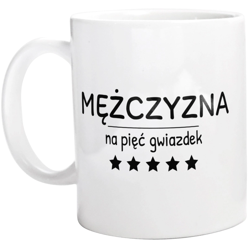 Mężczyzna Na 5 Gwiazdek - Kubek Biały