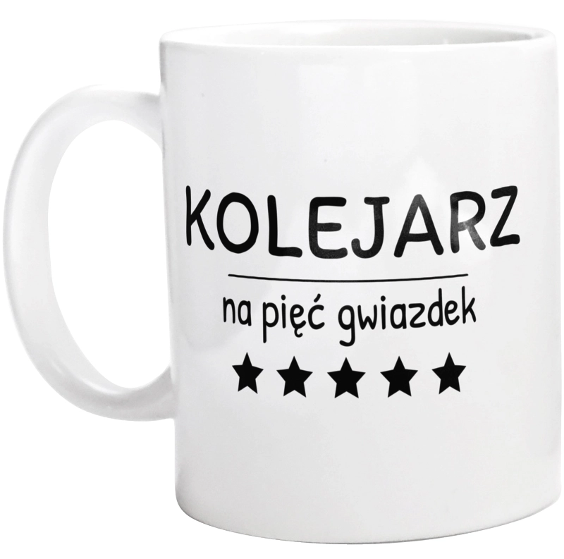 Kolejarz Na 5 Gwiazdek - Kubek Biały