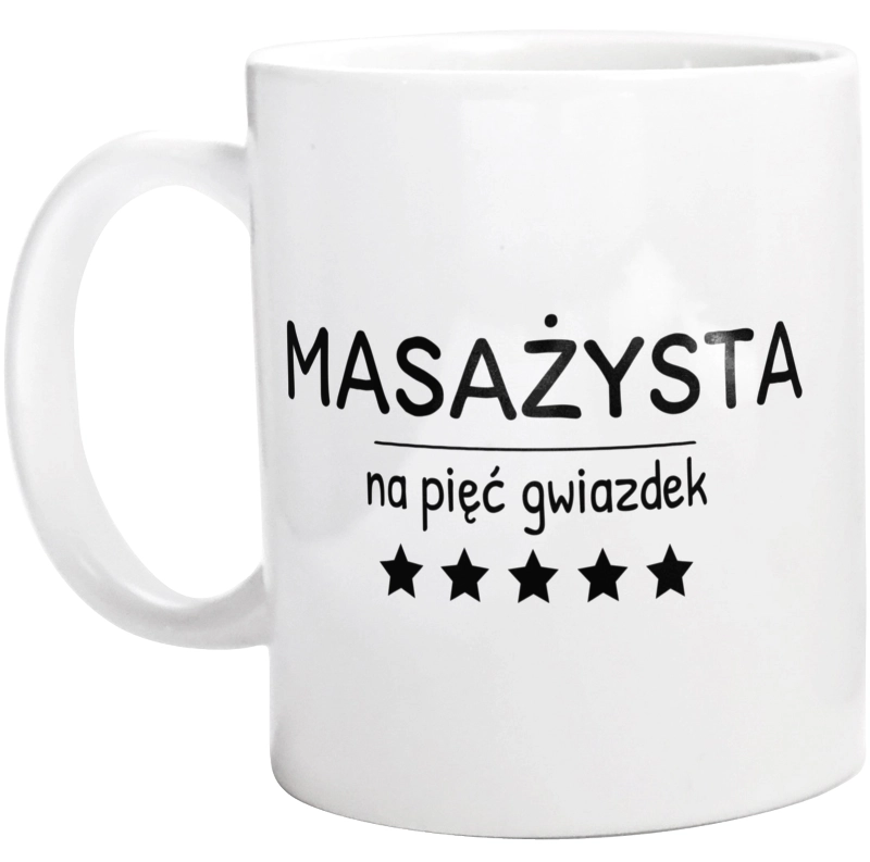 Masażysta Na 5 Gwiazdek - Kubek Biały