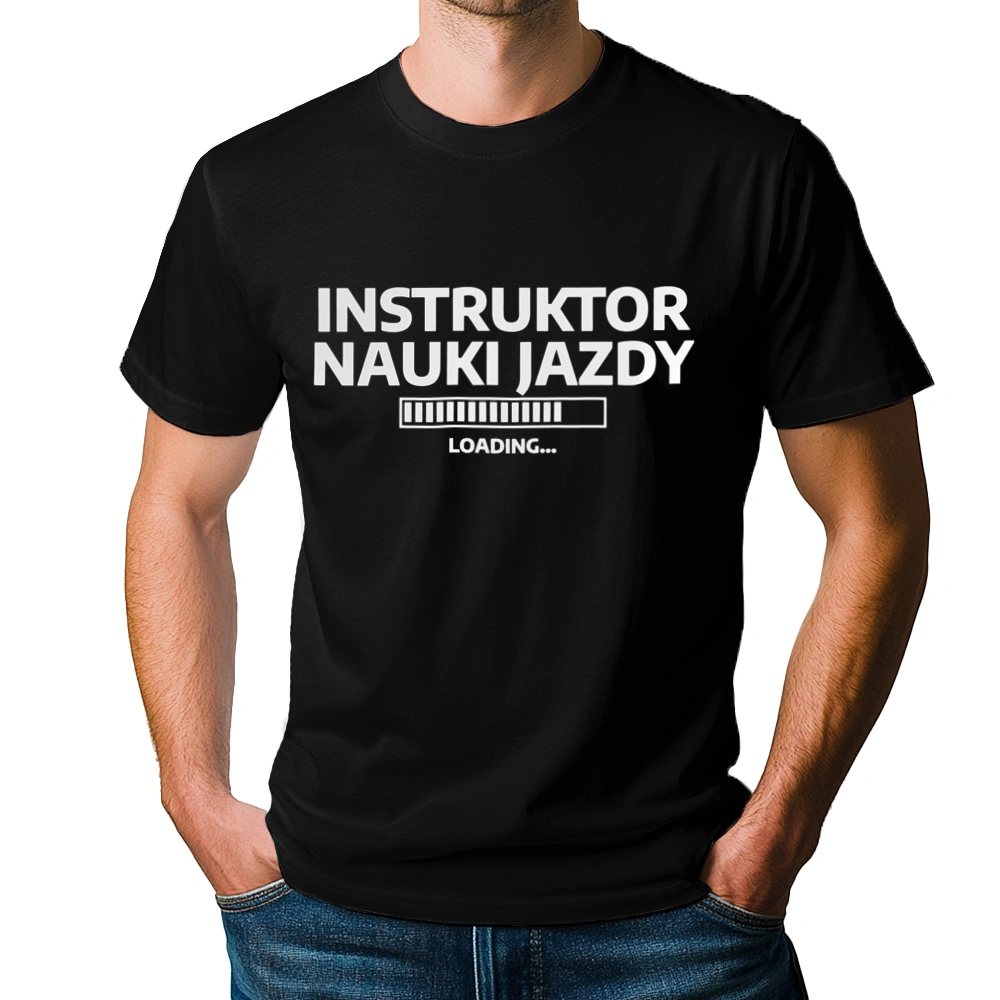 Instruktor Nauki Jazdy Loading - Męska Koszulka Czarna