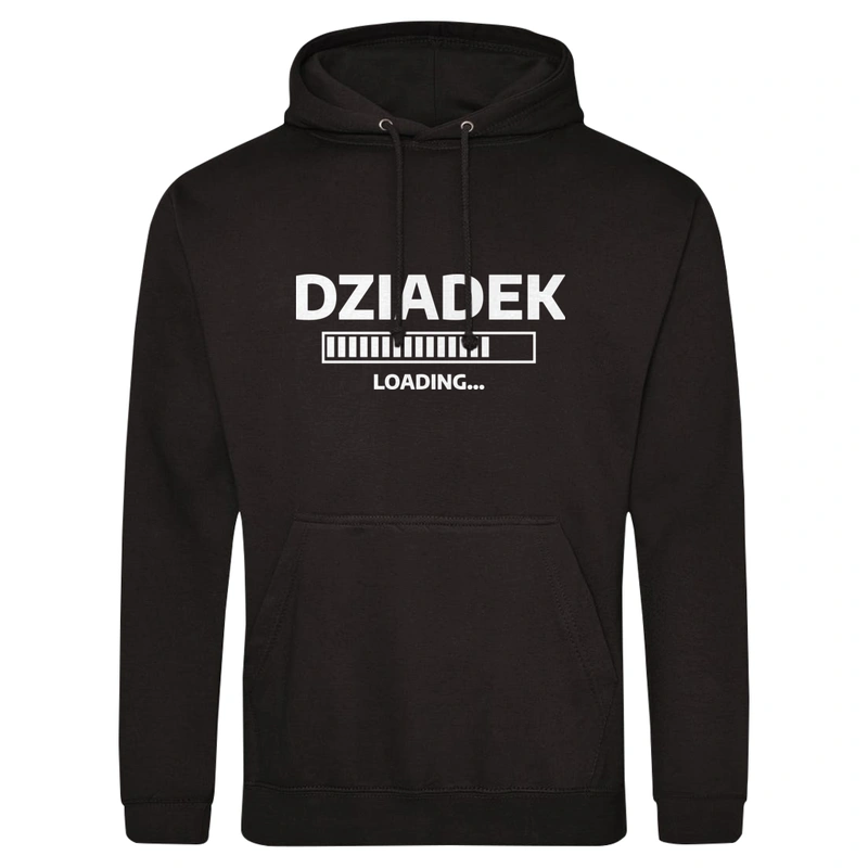 Dziadek Loading - Męska Bluza z kapturem Czarna