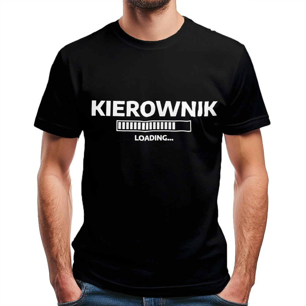 Kierownik Loading - Męska Koszulka Czarna