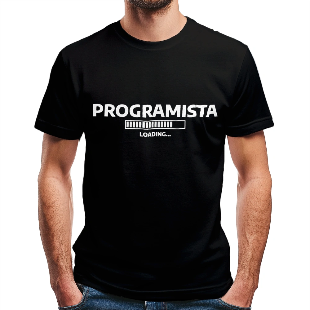 Programista Loading - Męska Koszulka Czarna