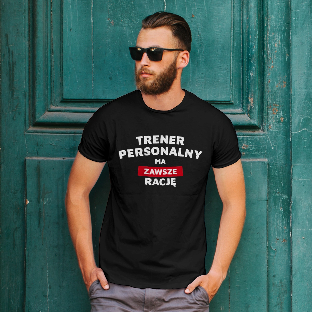 Trener Personalny Ma Zawsze Rację - Męska Koszulka Czarna