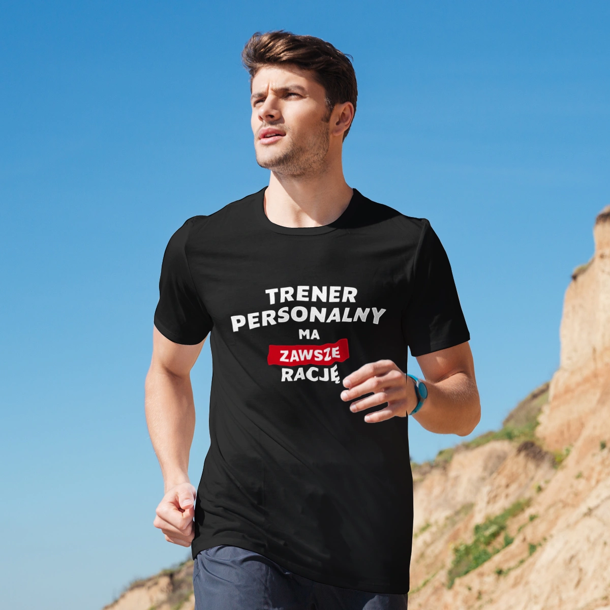 Trener Personalny Ma Zawsze Rację - Męska Koszulka Czarna
