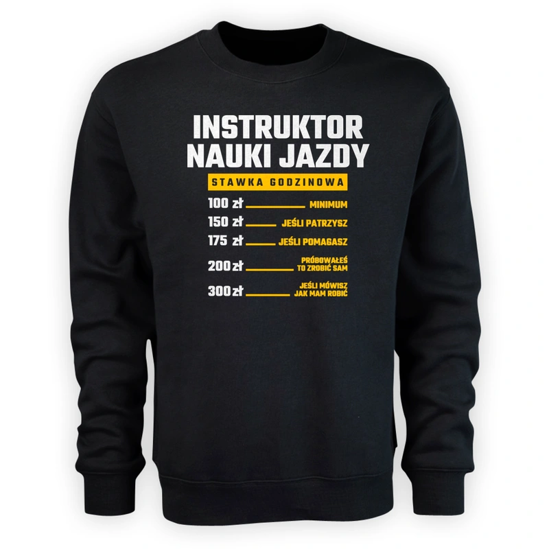 Stawka Godzinowa Instruktor Nauki Jazdy - Męska Bluza Czarna