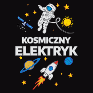 Kosmiczny Elektryk - Męska Koszulka Czarna