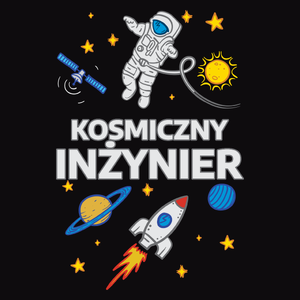 Kosmiczny Inżynier - Męska Koszulka Czarna