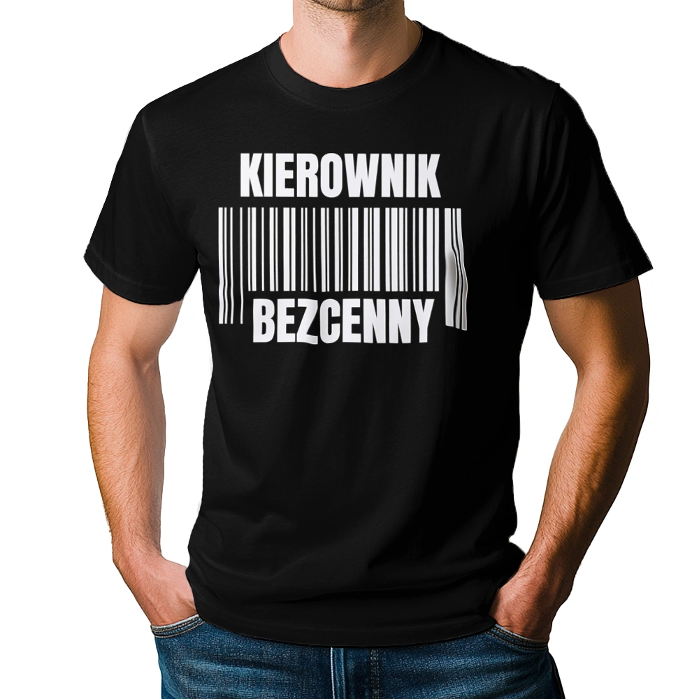 Kierownik Bezcenny - Męska Koszulka Czarna