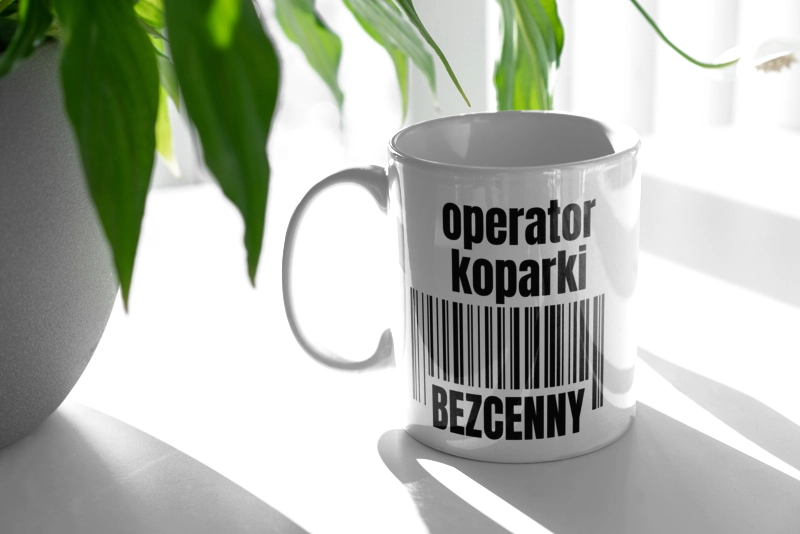 Operator Koparki Bezcenny - Kubek Biały