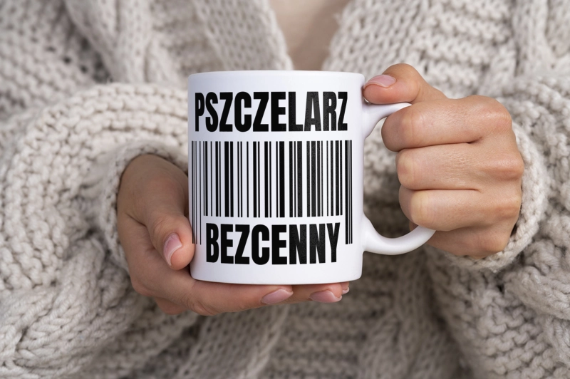 Pszczelarz Bezcenny - Kubek Biały