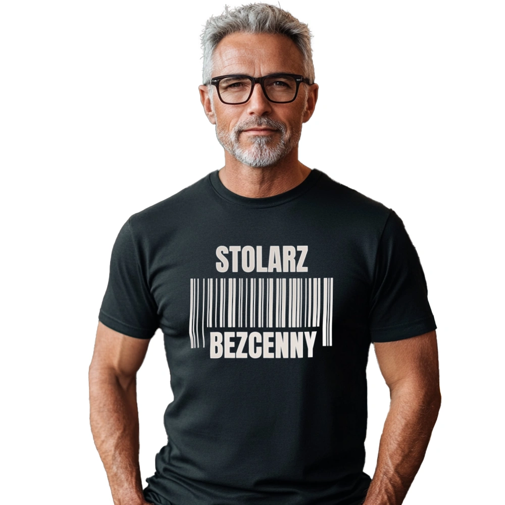 Stolarz Bezcenny - Męska Koszulka Czarna