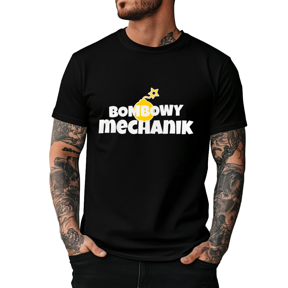 Bombowy Mechanik - Męska Koszulka Czarna