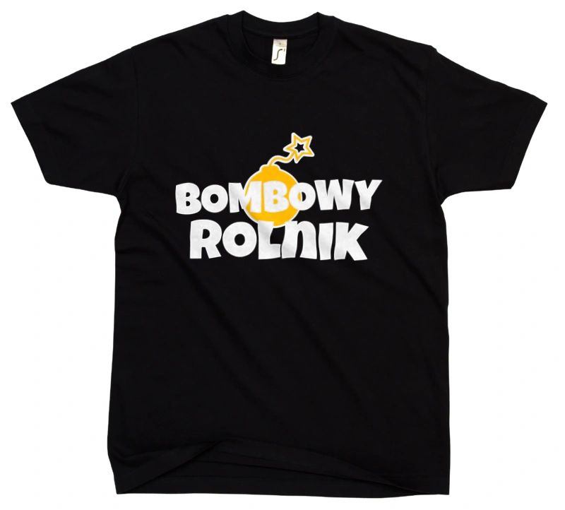 Bombowy Rolnik - Męska Koszulka Czarna