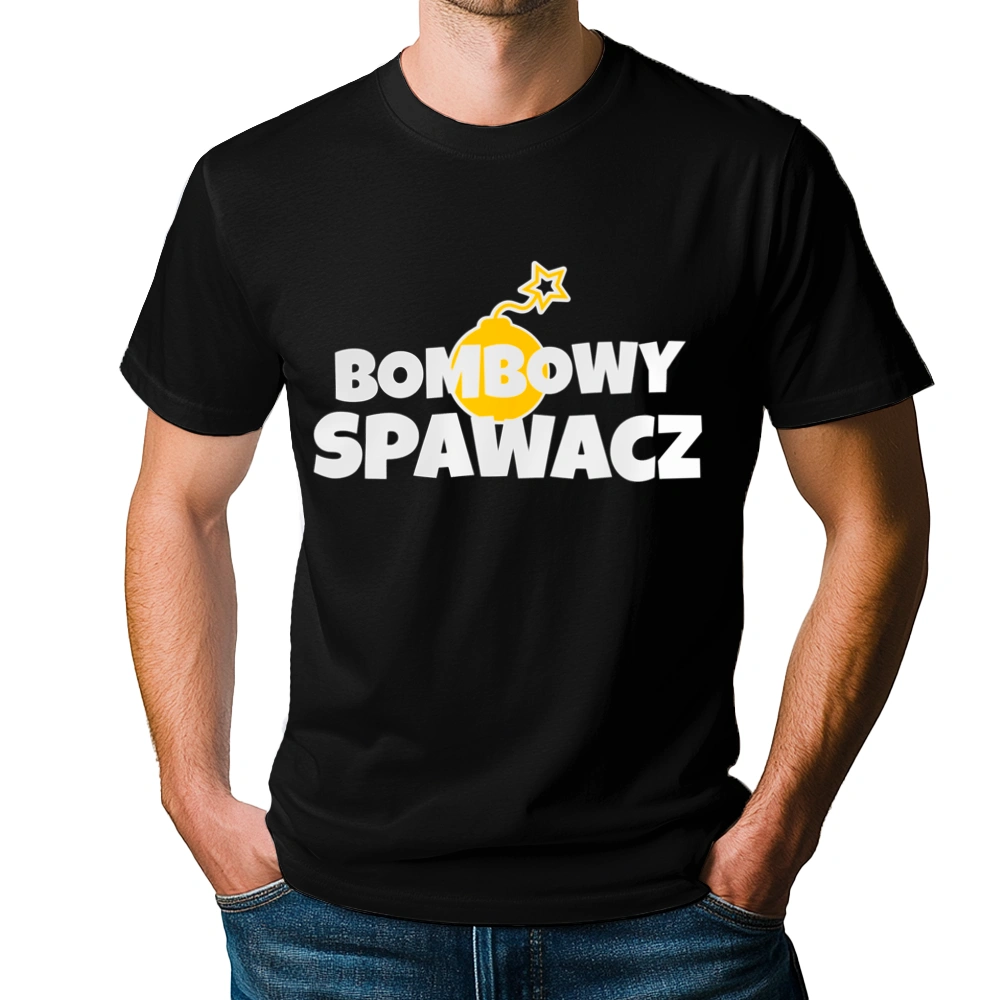 Bombowy Spawacz - Męska Koszulka Czarna