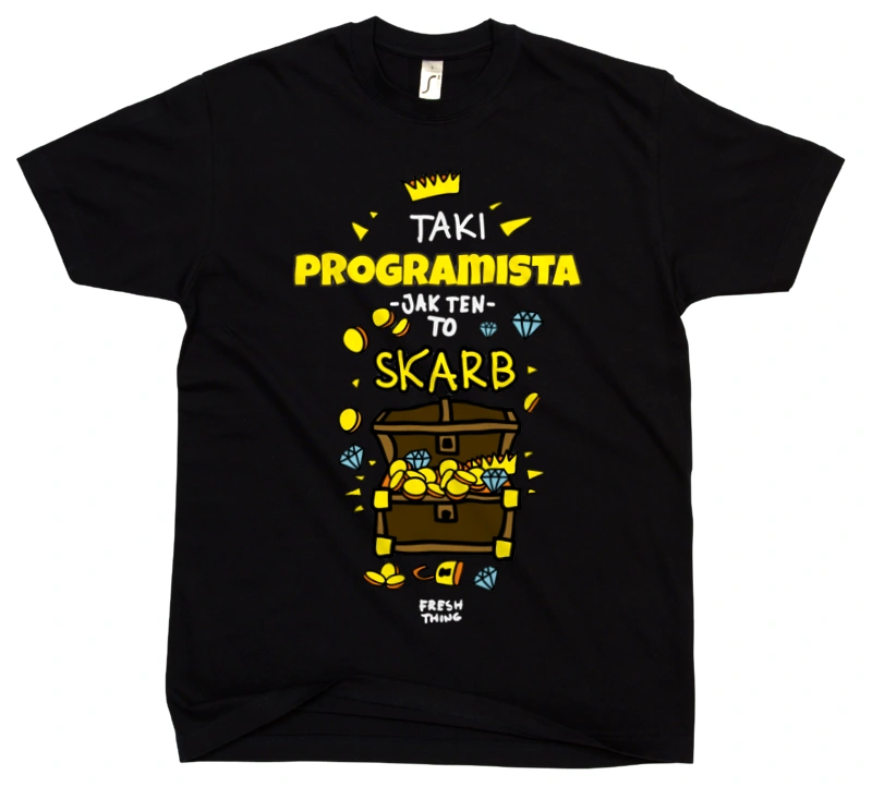 Taki Programista To Skarb - Męska Koszulka Czarna