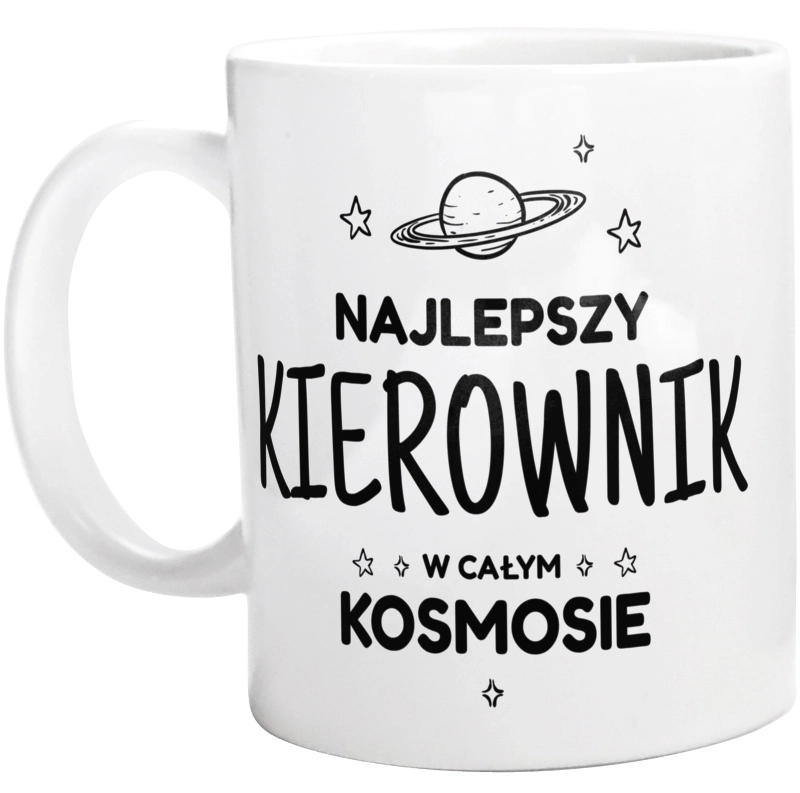 Najlepszy Kierownik W Kosmosie - Kubek Biały