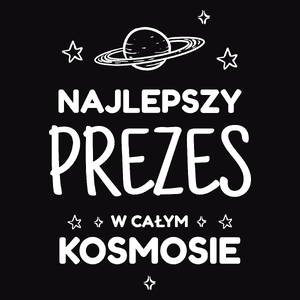 Najlepszy Prezes W Kosmosie - Męska Koszulka Czarna