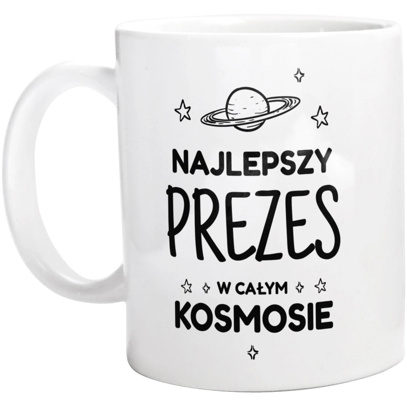 Najlepszy Prezes W Kosmosie - Kubek Biały