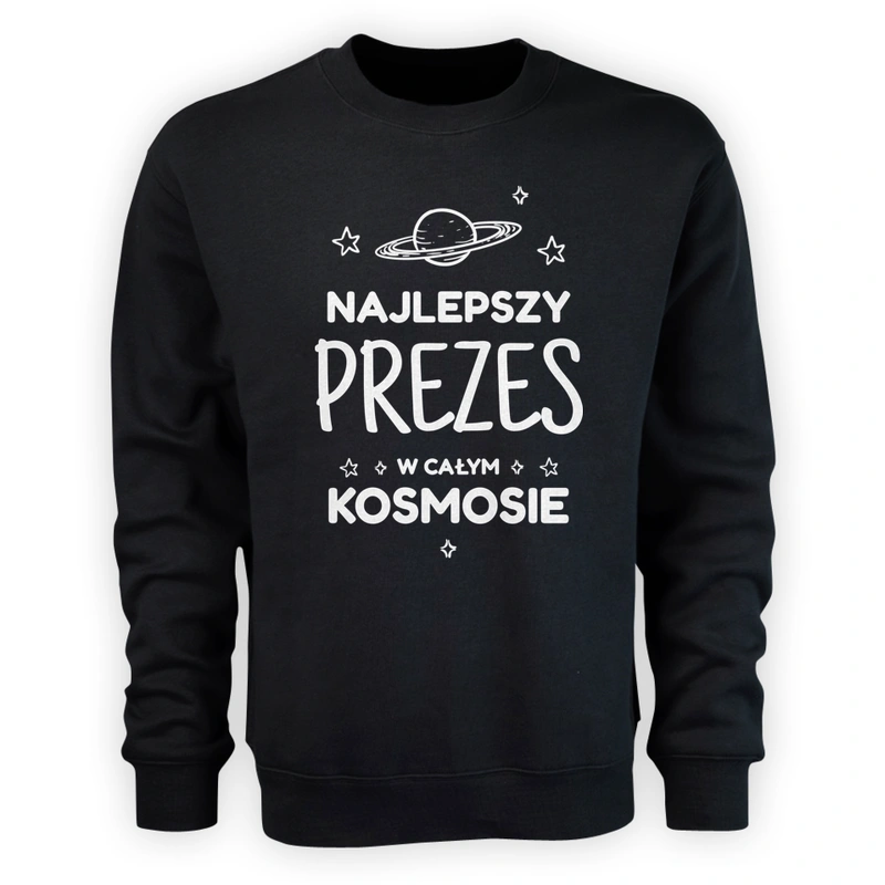 Najlepszy Prezes W Kosmosie - Męska Bluza Czarna