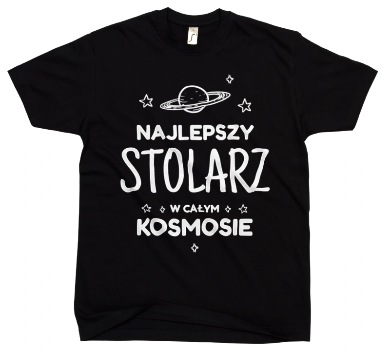 Najlepszy Stolarz W Kosmosie - Męska Koszulka Czarna