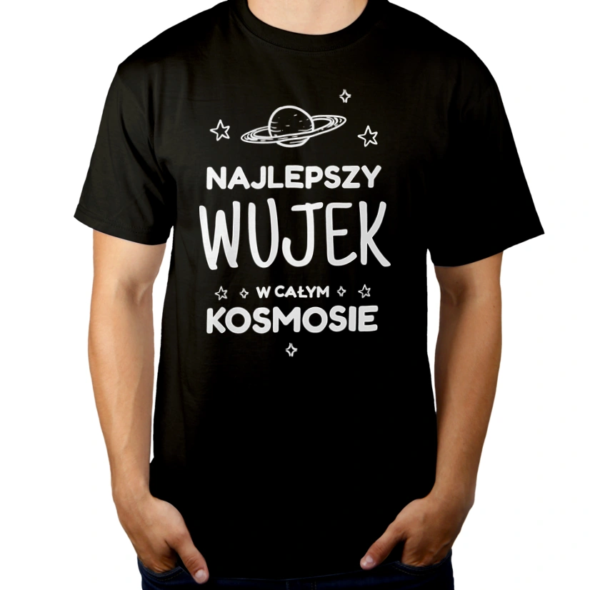 Najlepszy Wujek W Kosmosie - Męska Koszulka Czarna